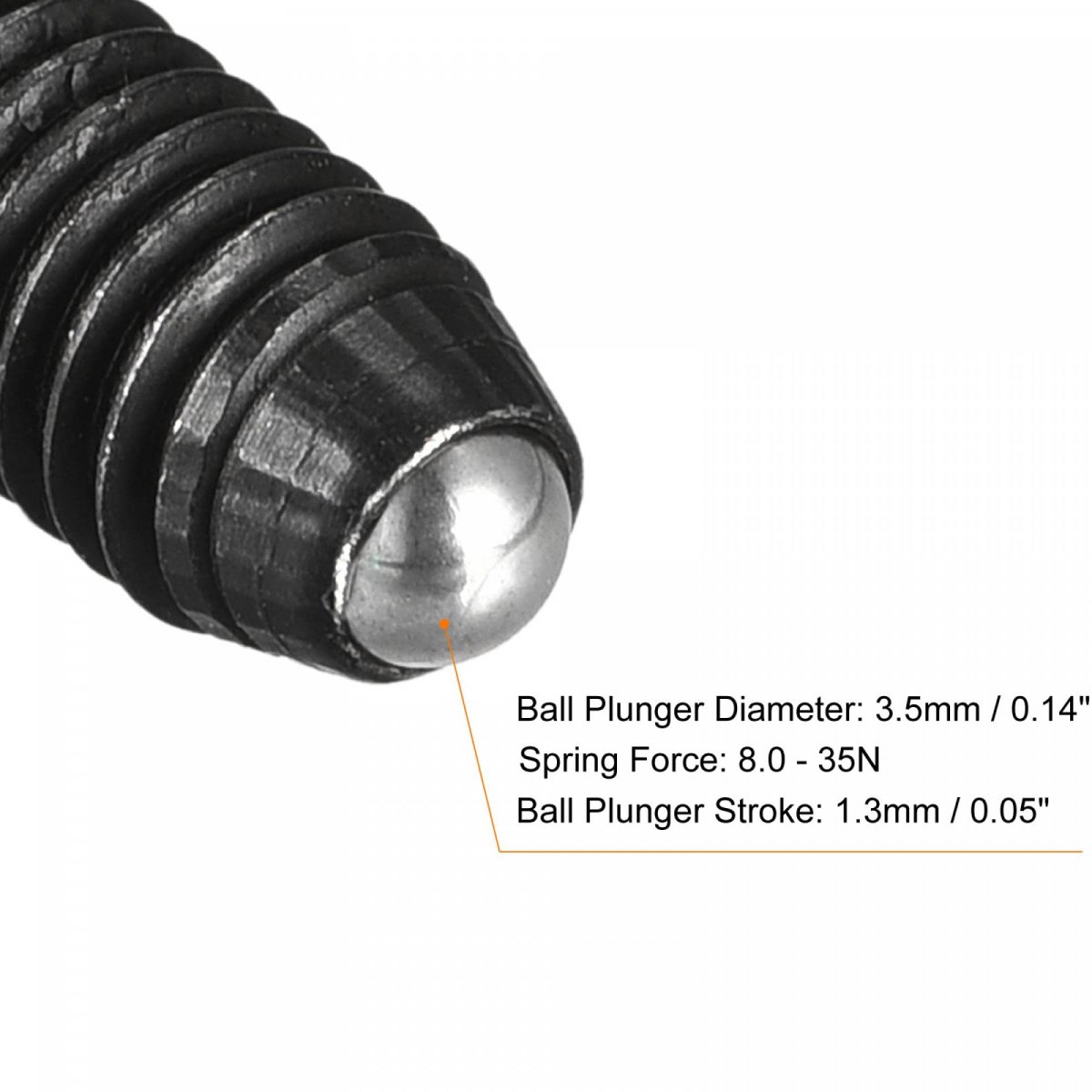 Ball Point Set Screws 5pcs M6 X 12mm High Carbon Steel Metric Spring Hex Socket Grub Black Oxide Finish