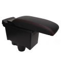 Center Console Armrest Box Car Organizer With 3 Usb Ports Double Layer Storage Artificial Leather For Duster 2019 2022