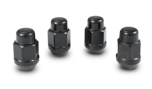 91187bcb Acorn Bulge Black Chrome Lug Nuts 1 2 In Thread Size 60 Degrees Conical Seat Alloy Steel Pack Of 4