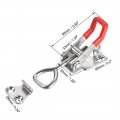 Uxcell 396lbs Holding Capacity Sus304 Stainless Steel Pull-action Latch Adjustable Toggle Clamp With Keyhole