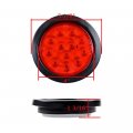 Anzios 2x Red 12-led 4 Round Brake Stop Tail Light Wiring Plug For Semi-truck Trailer Truck Bus Van Pick Up Ute Utv