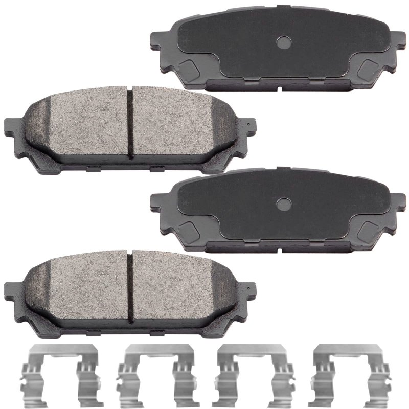 4pc Front Ceramic Brake Pads With Hardware Kits Fits For Saab 9-2x Subaru Baja Forester Impreza Legacy Outback Low Dust Pad All