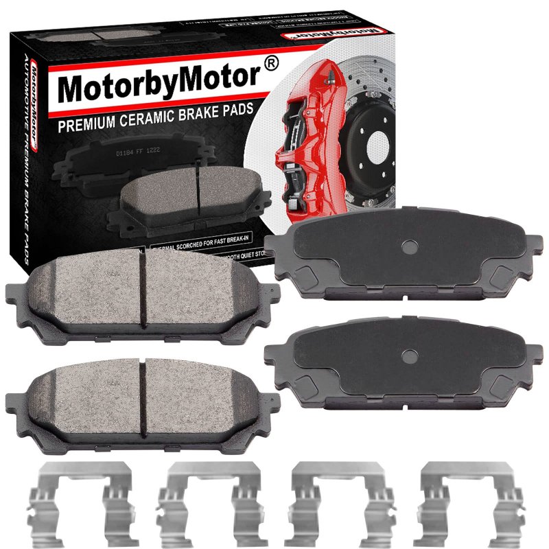 4pc Front Ceramic Brake Pads With Hardware Kits Fits For Saab 9-2x Subaru Baja Forester Impreza Legacy Outback Low Dust Pad All