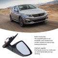 C Elysee 2012-2024 Wing Mirror Shockproof Glass Rearview For Wide Angle View Plastic Easy Installation Stylish Design Car