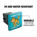 Garfield I Came Saw Complained Tow Trailer Hitch Cover Plug Insert For 2 In Receivers Black Abs Plastic With Uv Resistant Resin