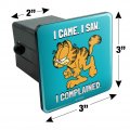 Garfield I Came Saw Complained Tow Trailer Hitch Cover Plug Insert