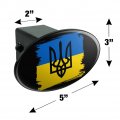 Ukraine Coat Of Arms Oval Tow Trailer Hitch Cover Plug Insert