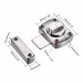 Uxcell Rotate Bolt Latch 1 5-inch Zinc Alloy Security Door Slide Lock 2 Pcs Silver
