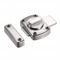 Uxcell Rotate Bolt Latch 1 5-inch Zinc Alloy Security Door Slide Lock 2 Pcs Silver