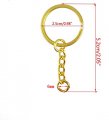 100 Pack Metal Split Key Rings With Chain 25mm 0 98 In Gold Jewelry Making Accessories Round Modern Style