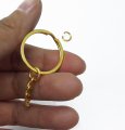 Yueton Pack Of 100 25mm 0 98 Metal Split Key Ring With Chain 