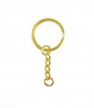 100 Pack Metal Split Key Rings With Chain 25mm 0 98 In Gold Jewelry Making Accessories Round Modern Style