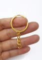100 Pack Metal Split Key Rings With Chain 25mm 0 98 In Gold Jewelry Making Accessories Round Modern Style