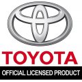 Au-tomotive Gold Inc Officially Licensed Black Duo Leather Chrome Key Fob For Toyota Camry