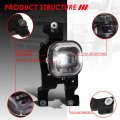 High Power Led Projector Driving Fog Lights Lamp With Switch Compatible Ford F250 F350 F450 F550 Super Duty 08-10 Pair Clear
