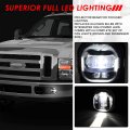 High Power Led Projector Driving Fog Lights Lamp With Switch Compatible Ford F250 F350 F450 F550 Super Duty 08-10 Pair Clear