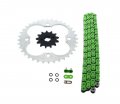 Honda Trx250r Chain And Sprocket Kit 520-92 Green O Ring With 13 Tooth Front 36 Rear Steel Sprockets For 1988 1989 Models