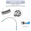 Uxcell 450mm 17 72 Length 0 4 Id Motorcycle Hydraulic Brake Line Oil Hose Pipe Metal Braided Cable For Atv Motocross Sport
