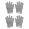 Cut Resistant Working Gloves Level 5 Protection Food Grade Safety For Kitchen And Outdoor Medium 2 Pair Gray 