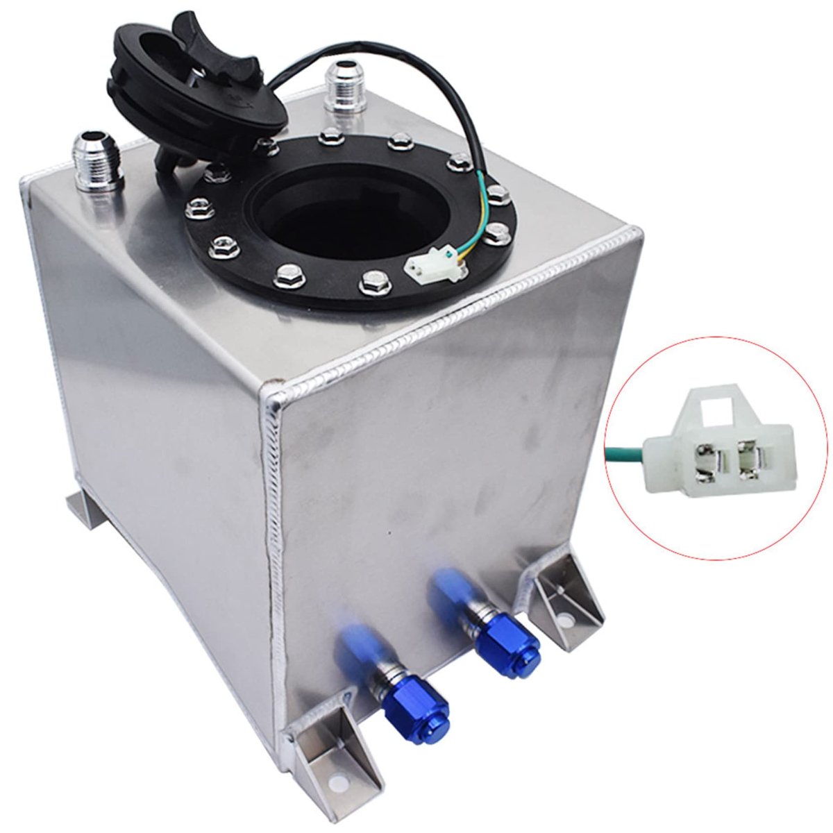 Universal Aluminum Polished Fuel Cell Tank 2 5 Gallon 9 5l With Level Sender For Hot Rod Street Racing Track Cars Truck Suv