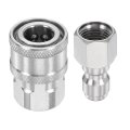 Pressure Washer Adapter G1 4 Female Quick Connect Fittings Kit Stainless Steel Swivel For Power Washers Hose 