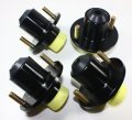 4 Pcs Set Black Jdm Suspension Coilover Shocks Strut Top Hat Mount Compatible With 1988-2000 Honda Civic 