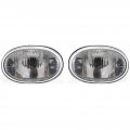 Fog Light Assembly Pair For Chevy Cavalier 2000 To 2005 Driver And Passenger Side Fits Gm2592117 22622589 Halogen Clear Lens 