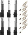 Fits 2006-2009 For Audi A3 Quattro 2l For Volkswagen Eos V6 Porsche Cayenne 3 Ignition Coil Packs 4-pins Uf531 6 Coils With 6