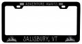 Salisbury Vermont Laser Etched Vanity Black Metal License Plate Frame 