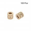 Uxcell Knurled Insert Nuts M4 X 6mm L Od Female Thread Brass Embedment Assortment Kit 100 Pcs