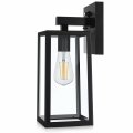 Shine Hai Dusk To Dawn Sensor Outdoor Wall Sconce Exterior Lantern Fixture With E26 Base Socket Mount Lights Anti-rust 