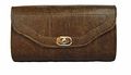 Distressed Brown Plain Tool Bag With Twist Latch 