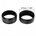 X Autohaux 3 Pcs Black Aluminum Alloy Car Ac Climate Control Knob Ring Trim Cover For Subaruester 2014-2018 Xv Crosstrek