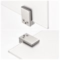 Uxcell Glass Clamp 2pcs Adjustable 8-10mm Thickness 48x43mm 304 Stainless Steel Square Bracket Clip For Balustrade Staircase