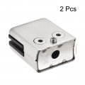Uxcell Glass Clamp 2pcs Adjustable 8-10mm Thickness 48x43mm 304 Stainless Steel Square Bracket Clip For Balustrade Staircase