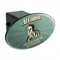 Alcohol I Only Drink To Make You More Interesting Funny Humor Retro Oval Tow Trailer Hitch Cover Plug Insert