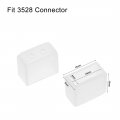 Uxcell 50pcs Silicone Plug Fit 3528 8mm Wide Led Tube Strip Light End Cap Cover W 2 Holes White