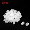 Uxcell 50pcs Silicone Plug Fit 3528 8mm Wide Led Tube Strip Light End Cap Cover W 2 Holes White