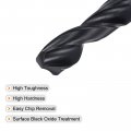 Uxcell 6542 High Speed Steel Straight Shank Twist Jobber Drill Bit Fully Ground Black Oxide Bits 9 7mm Diameter 132mm Total