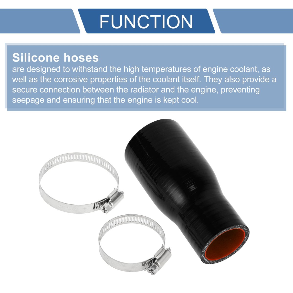 Straight Coupler Silicone Hose With Clamps 1 5 -2 Id 00 Length 0a Car Coolant 4-ply 5mm Thick Air Intake Turbo Intercooler
