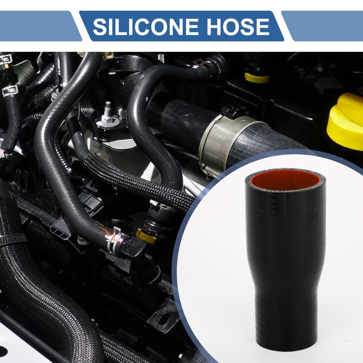 Straight Coupler Silicone Hose With Clamps 1 5 -2 Id 00 Length 0a Car Coolant 4-ply 5mm Thick Air Intake Turbo Intercooler