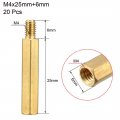 Uxcell M4x25mm 6mm Male-female Brass Hex Pcb Motherboard Spacer Standoff For Fpv Drone Quadcopter Computer Circuit Board 20pcs