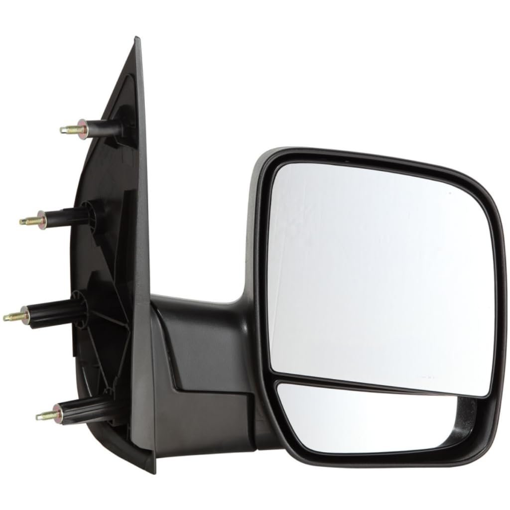 Passenger Side Door Mirror Assembly For 2002 Ford E-150 And E-350 Econoline Club Wagon Manual Non Heated Textured Finish
