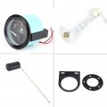 52mm Universal Car Stainless Steel Glass Fuel Level Gauge Led Digital E-1 2-f Range Meter With Sensor Black Shell White Light