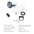 52mm Universal Car Stainless Steel Glass Fuel Level Gauge Led Digital E-1 2-f Range Meter With Sensor Black Shell White Light