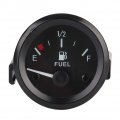 52mm Universal Car Stainless Steel Glass Fuel Level Gauge Led Digital E-1 2-f Range Meter With Sensor Black Shell White Light