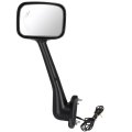 Truck Hood Mirror For 2008 2017 Freightliner Cascadia Manual Control Chrome Housing Left Side Small Durable Adjustable Exterior 