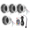 Fydun Car Cup Holder 4pcs Dc 12v Rgb Led Beverage Bottle Holders With Remote Control For Marine Rv Truck