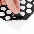 X Autohaux 4pcs Universal Car Rear Tail Light Lamp Stickers Honeycomb Type Decal Black 48 30cm