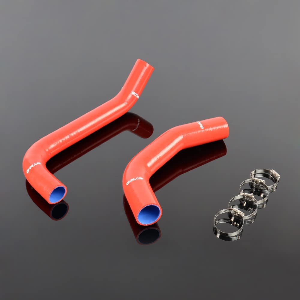 Silicone Radiator Hose Kit For 1965 1966 Pontiac Gto Tempest Lemans 5 3l Red With Clamps High Temperature Resistance Nylon
